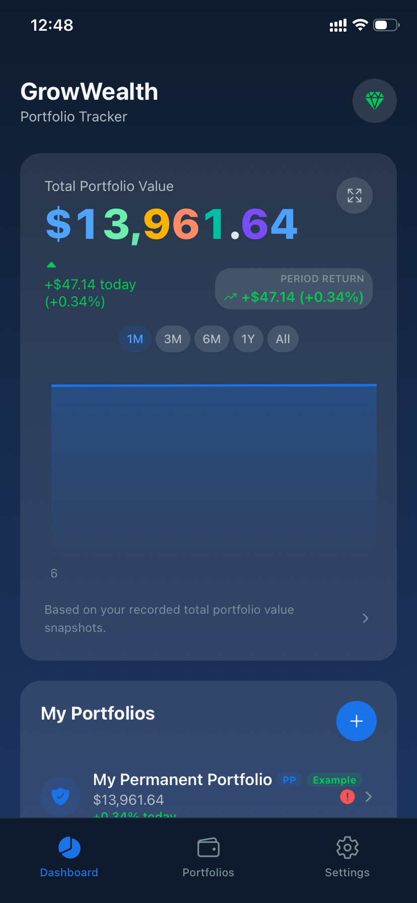 GrowWealth App Screenshot